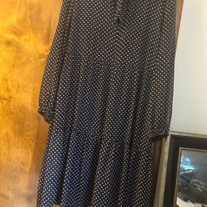 Robbie Bee Black and White Tiered Ruffled Sundress